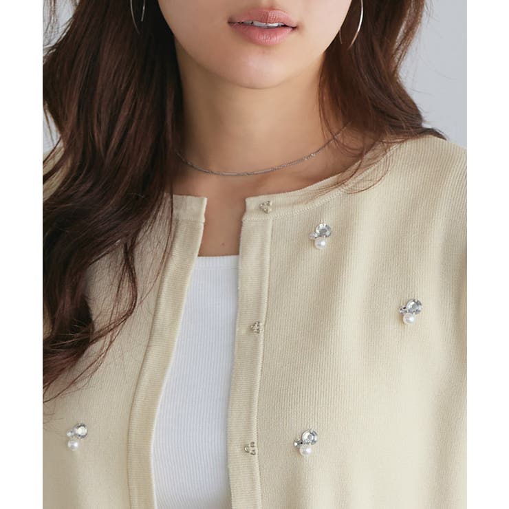 ビジューニットカーディガン カーディガン ニット | Pierrot | 詳細画像5 