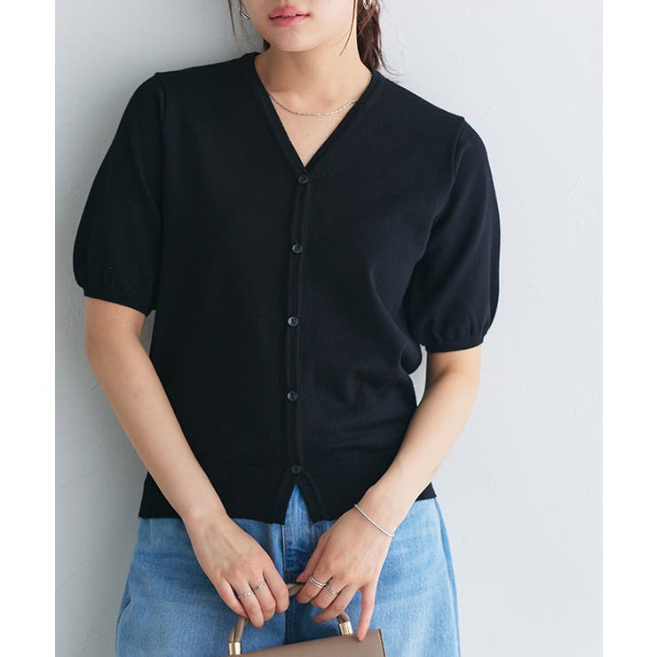 多機能ニット5分袖カーディガン カーディガン ニット | Pierrot | 詳細画像14 