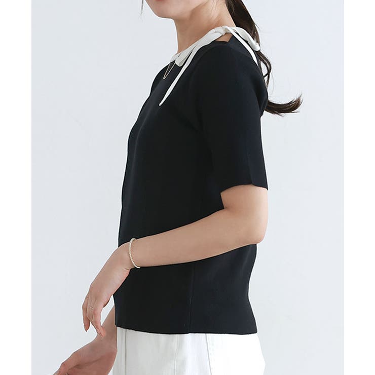 リボンデザインニットプルオーバー ニット リボンデザイン | Pierrot | 詳細画像7 