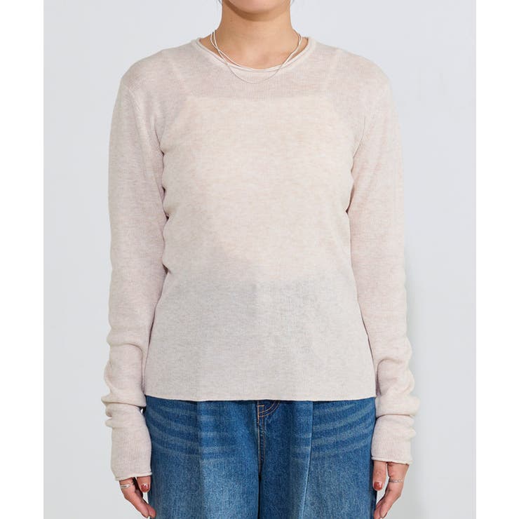 細リブシンプルニット ニット 細リブ | Pierrot | 詳細画像6 