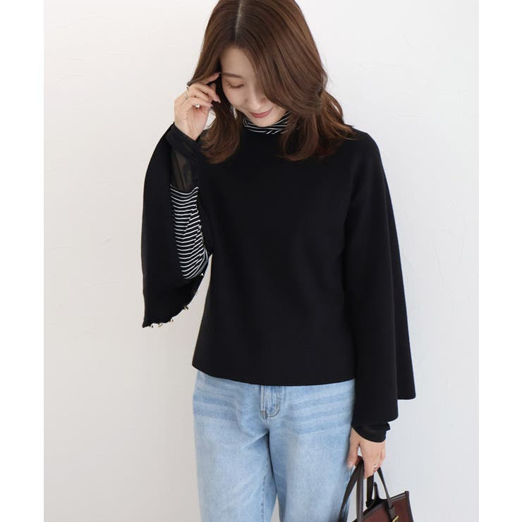 袖ボタン2wayニット ニット 袖ボタン | Pierrot | 詳細画像23 