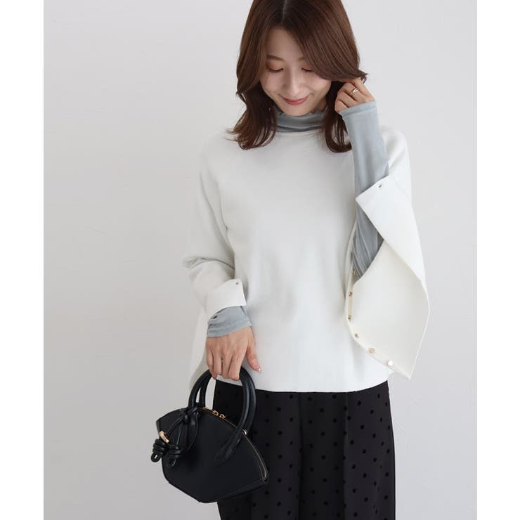 袖ボタン2wayニット ニット 袖ボタン | Pierrot | 詳細画像15 