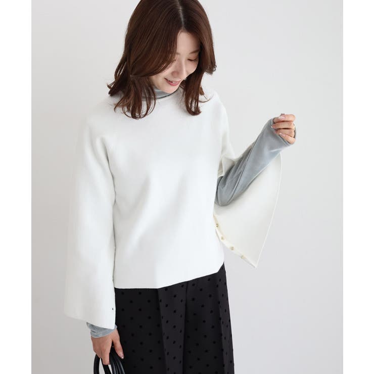 袖ボタン2wayニット ニット 袖ボタン | Pierrot | 詳細画像17 