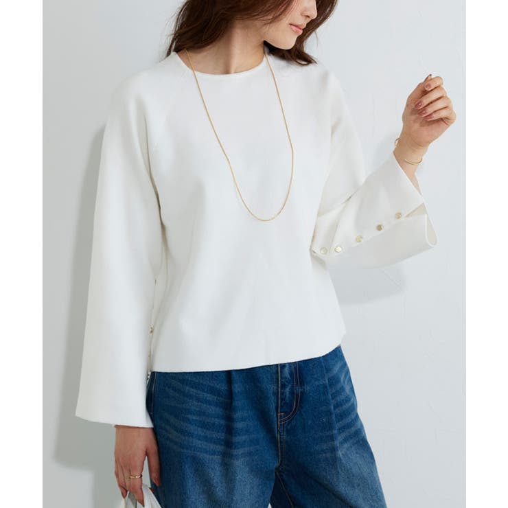 袖ボタン2wayニット ニット 袖ボタン | Pierrot | 詳細画像19 