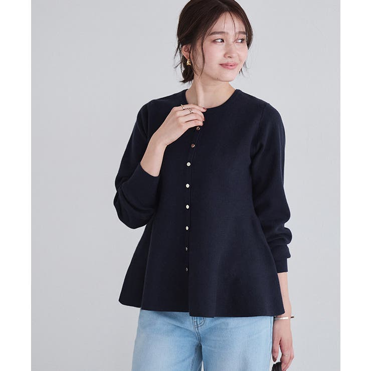 ゴールドボタンペプラムカーディガン カーディガン ペプラム | Pierrot | 詳細画像23 