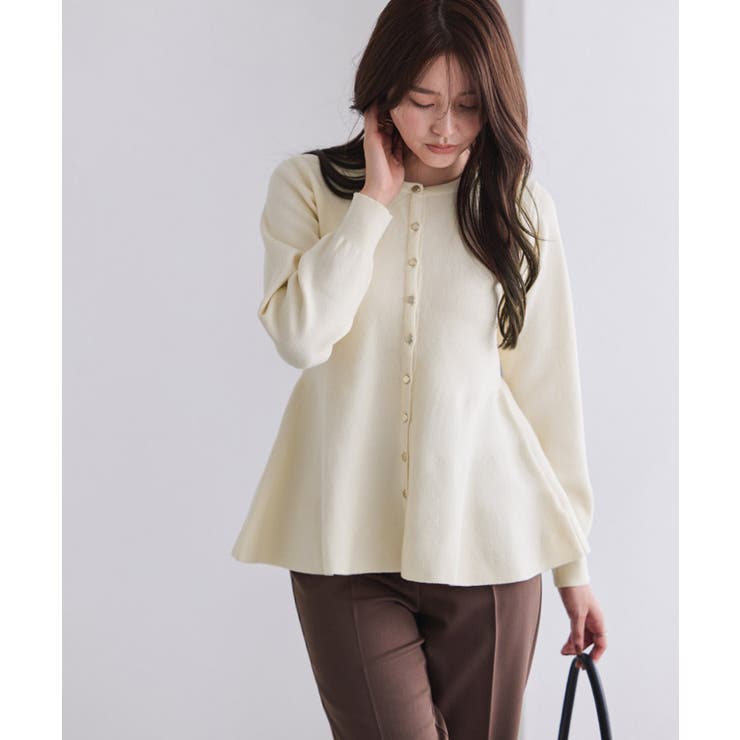 ゴールドボタンペプラムカーディガン カーディガン ペプラム | Pierrot | 詳細画像17 