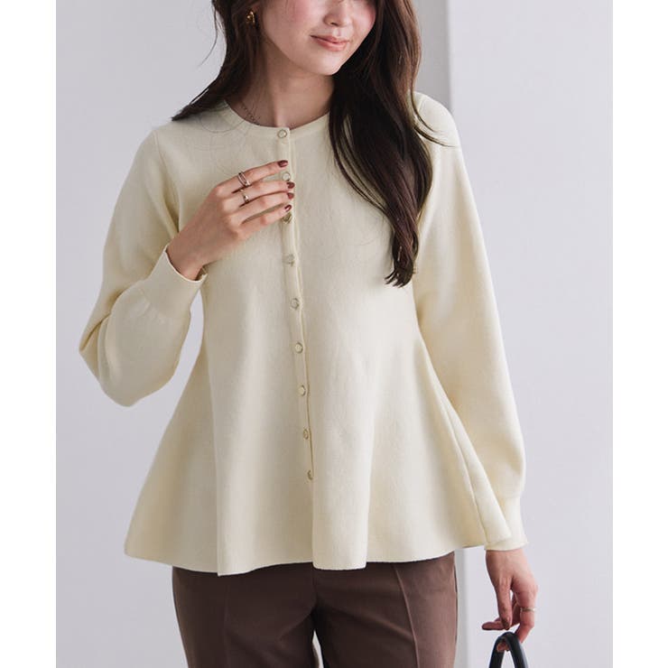 ゴールドボタンペプラムカーディガン カーディガン ペプラム | Pierrot | 詳細画像18 