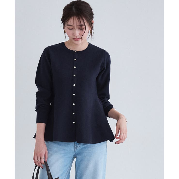 ゴールドボタンペプラムカーディガン カーディガン ペプラム | Pierrot | 詳細画像22 