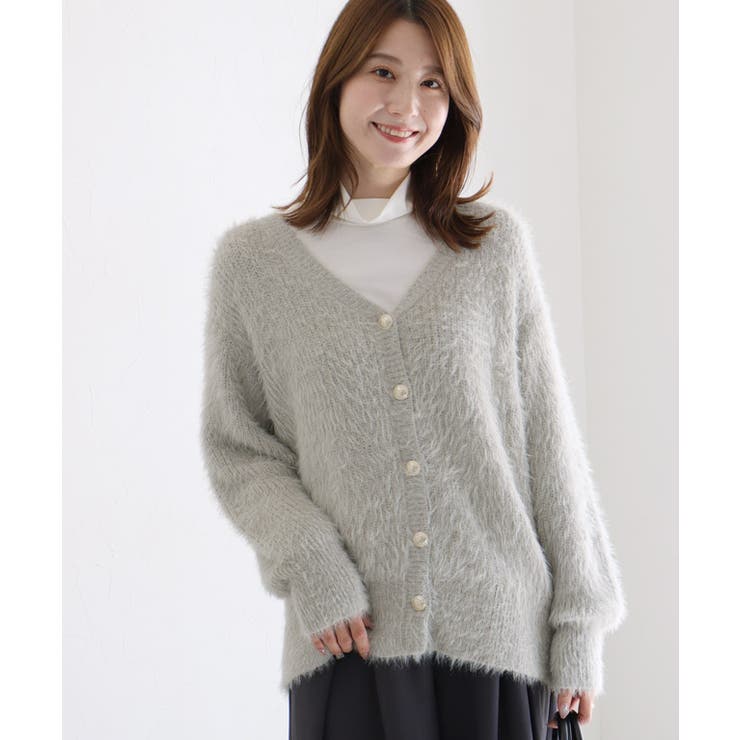 ゴールドボタンシャギーニットカーディガン カーディガン ニット | Pierrot | 詳細画像22 