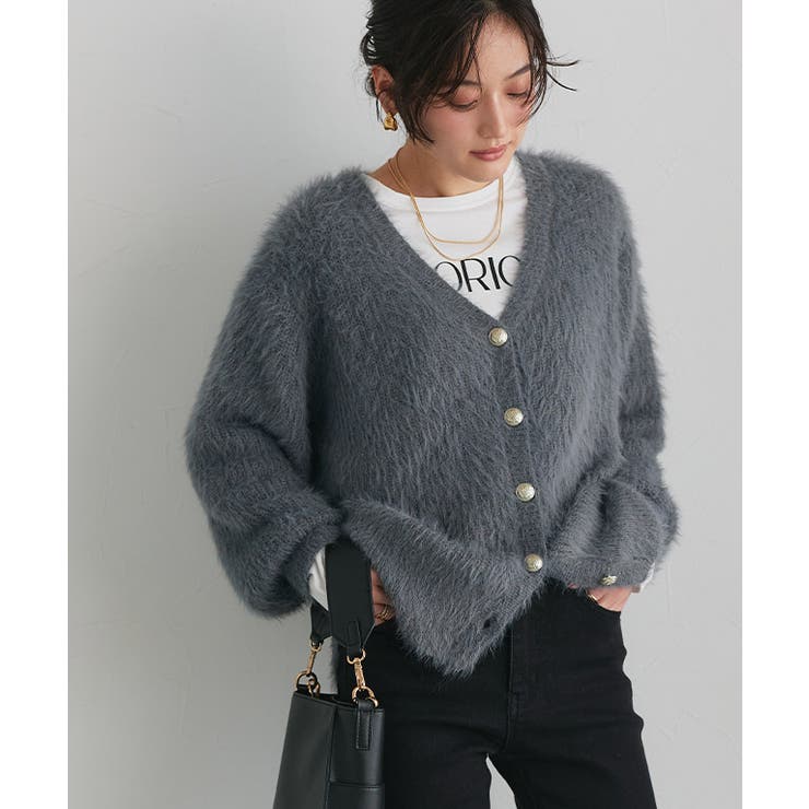 ゴールドボタンシャギーニットカーディガン カーディガン ニット | Pierrot | 詳細画像25 