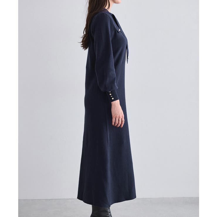 ボウタイポケットニットワンピース ワンピース ニット | Pierrot | 詳細画像7 