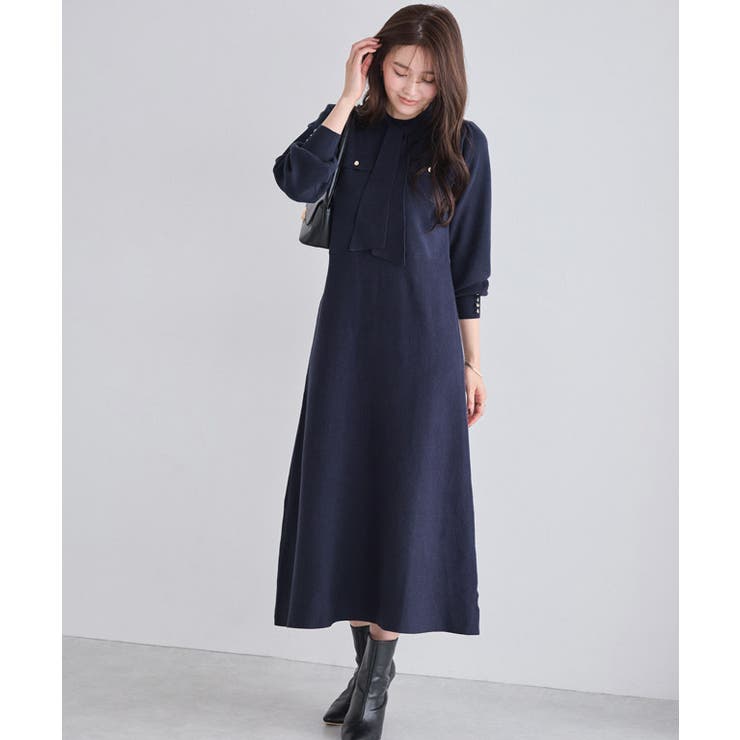 ボウタイポケットニットワンピース ワンピース ニット | Pierrot | 詳細画像22 