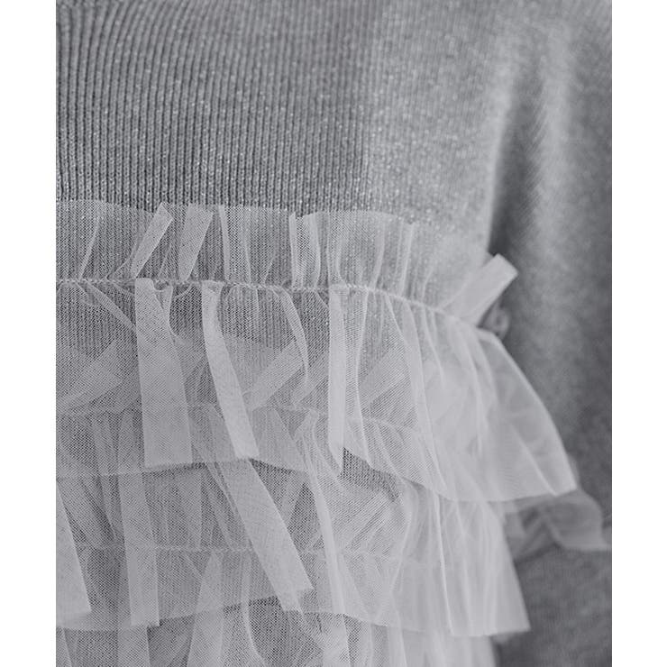 フリルチュールラメ入りニット ニット ラメ | Pierrot | 詳細画像14 