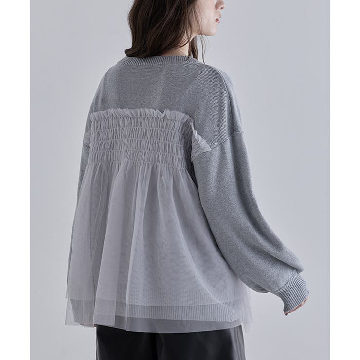 フリルチュールラメ入りニット ニット ラメ | Pierrot | 詳細画像12 