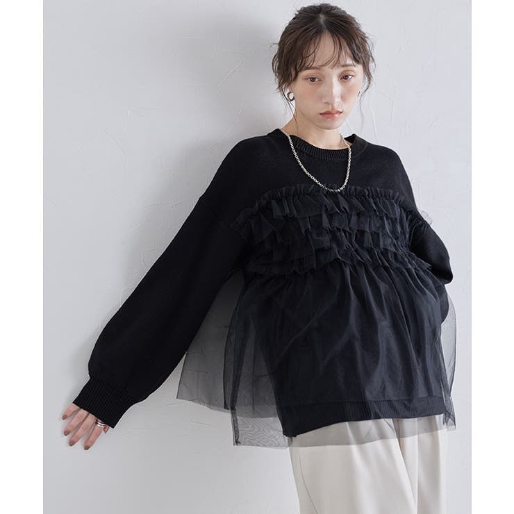 フリルチュールラメ入りニット ニット ラメ | Pierrot | 詳細画像31 