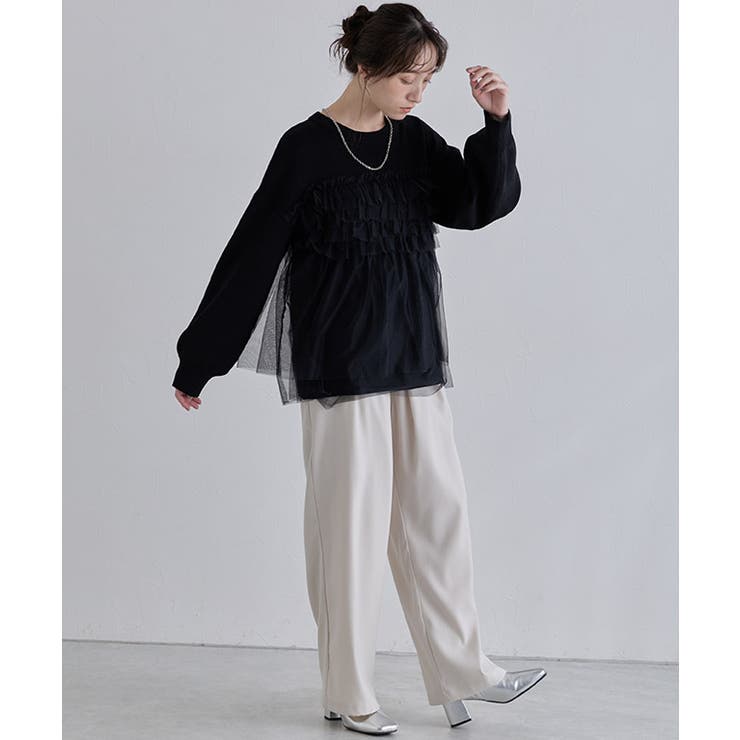 フリルチュールラメ入りニット ニット ラメ | Pierrot | 詳細画像32 