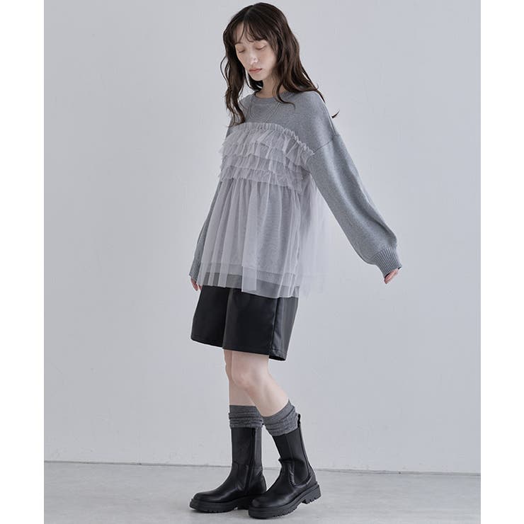 フリルチュールラメ入りニット ニット ラメ | Pierrot | 詳細画像22 