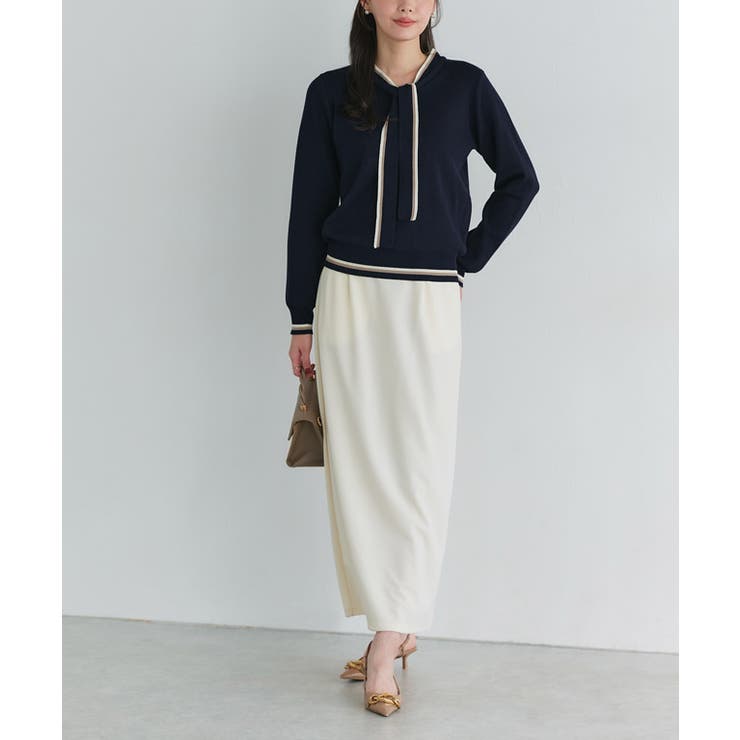 配色ボウタイニット ニット ボウタイ | Pierrot | 詳細画像24 