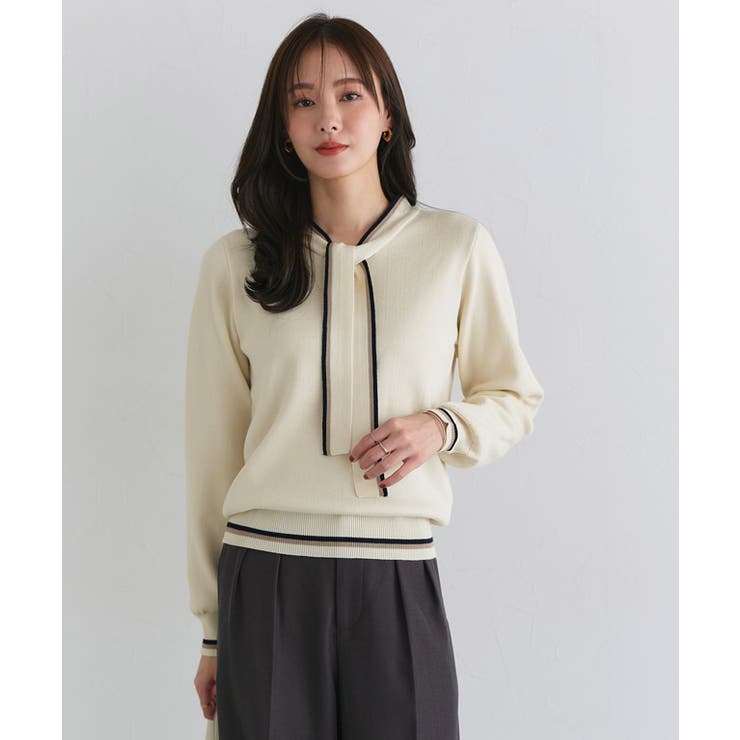 配色ボウタイニット ニット ボウタイ | Pierrot | 詳細画像20 