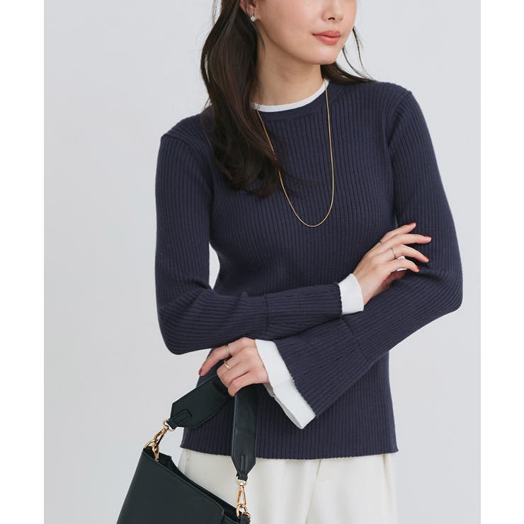 バイカラーフレアスリーブリブニット ニット フレアスリーブ | Pierrot | 詳細画像20 