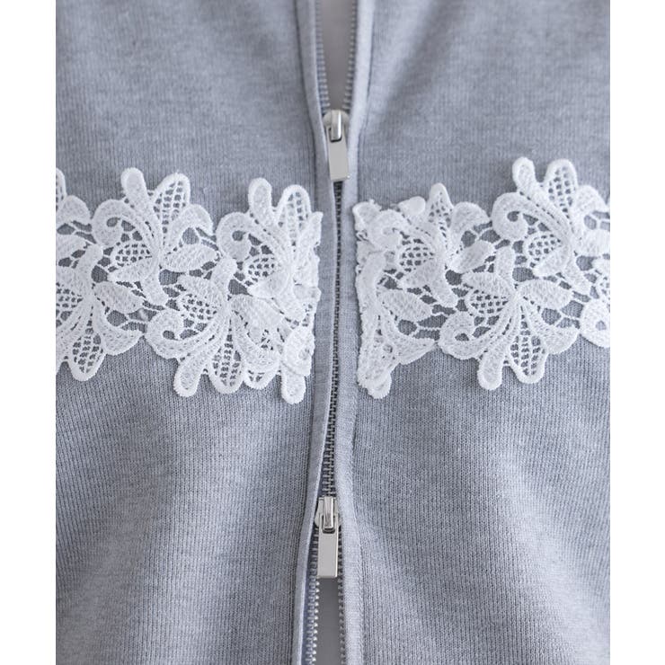 [ECLAM]レースドッキングカーディガン レース 華やか | Pierrot | 詳細画像6 