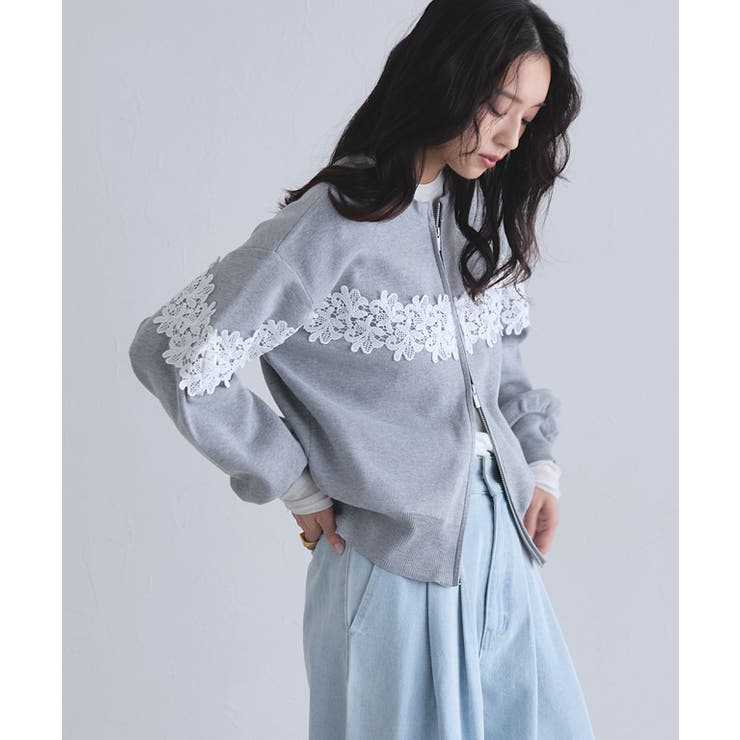 [ECLAM]レースドッキングカーディガン レース 華やか | Pierrot | 詳細画像24 