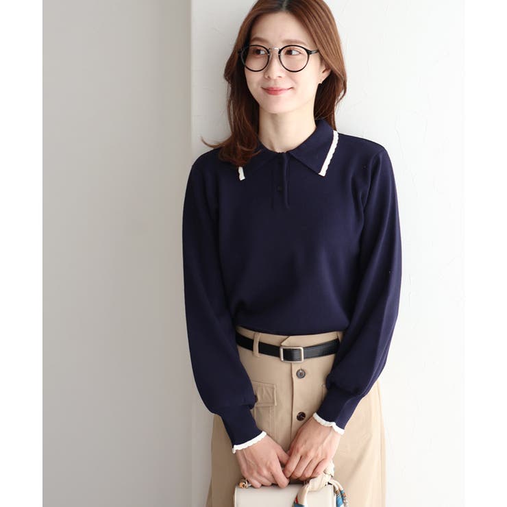 スカラップポロニット ニット 着心地 | Pierrot | 詳細画像14 