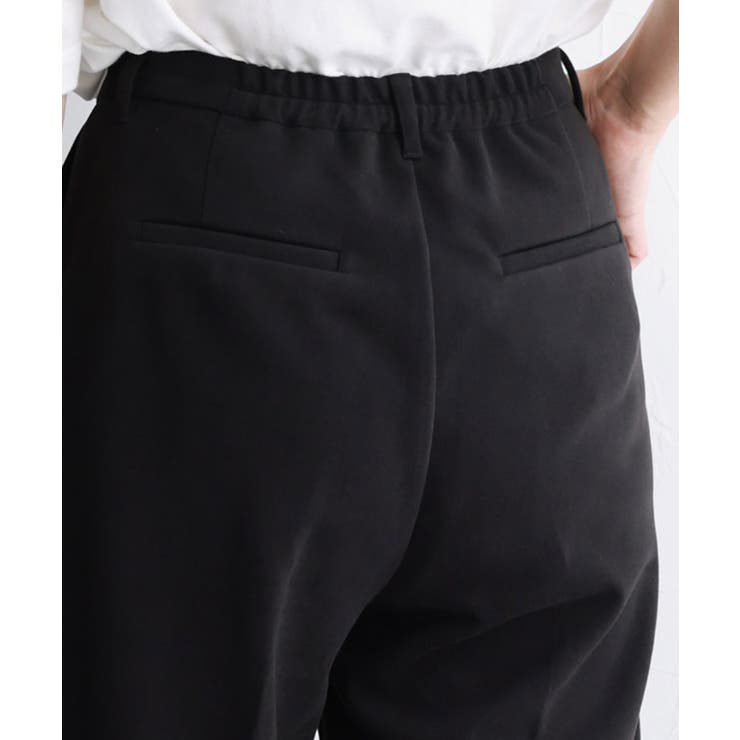 カット起毛ピンタックワイドパンツ