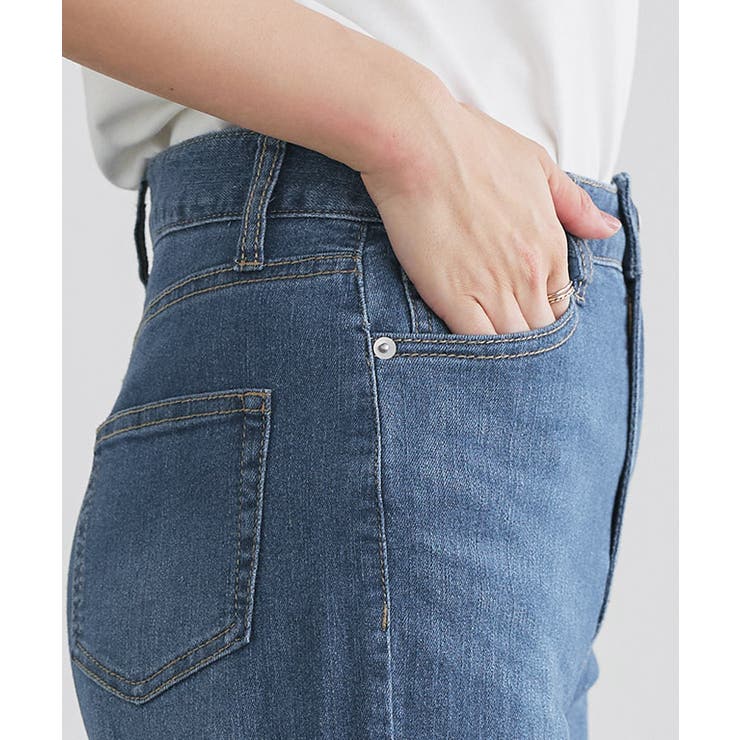 接触冷感ストレッチストレートデニム