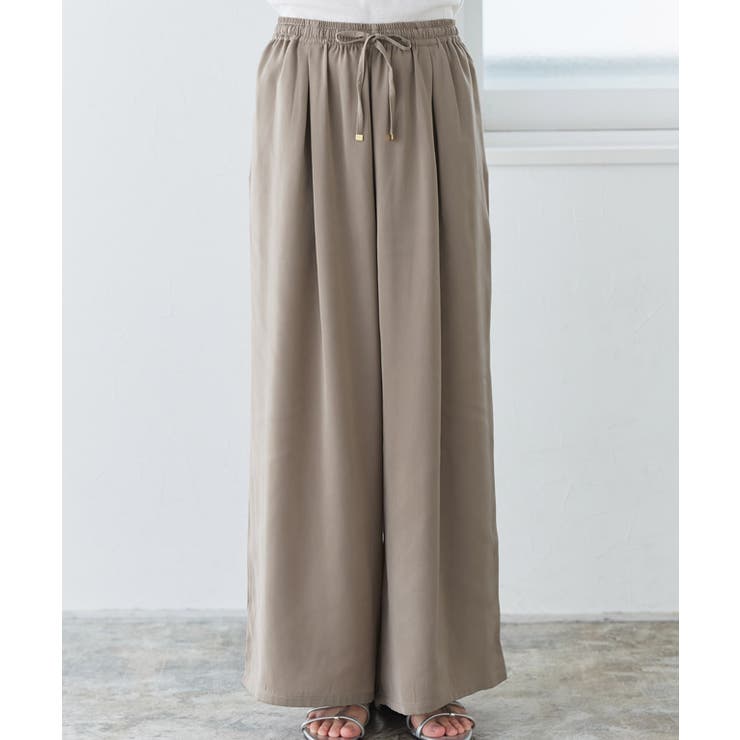 接触冷感イージーワイドパンツ 速乾 暑い | Pierrot | 詳細画像12 