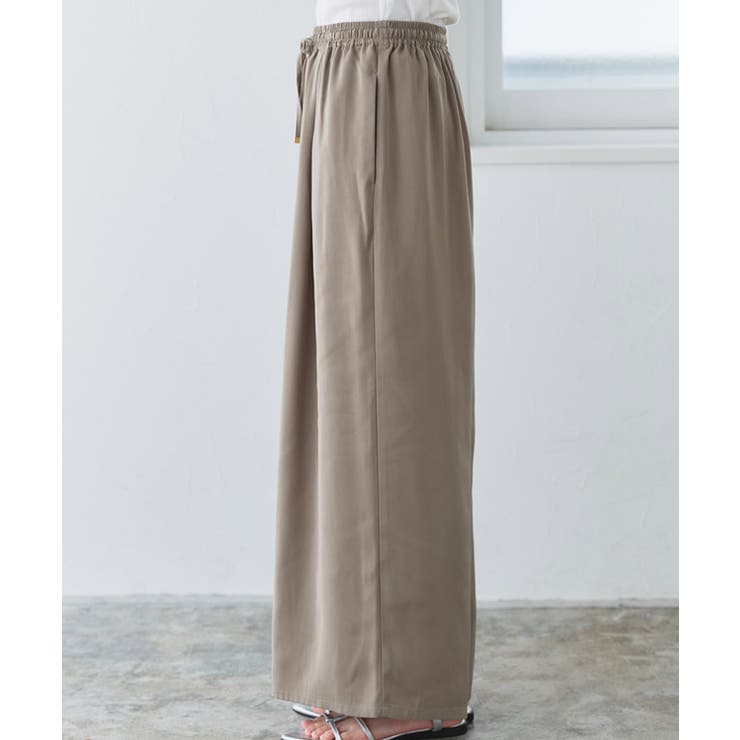 接触冷感イージーワイドパンツ 速乾 暑い | Pierrot | 詳細画像13 