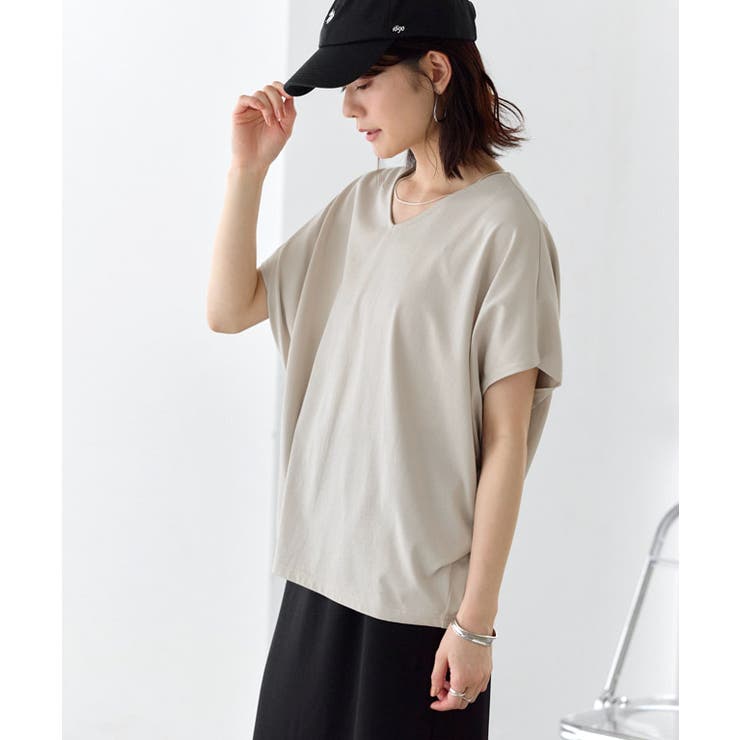 ネックが選べる多機能フレンチスリーブドルマンカットソー カットソー ハリ感 | Pierrot | 詳細画像27 