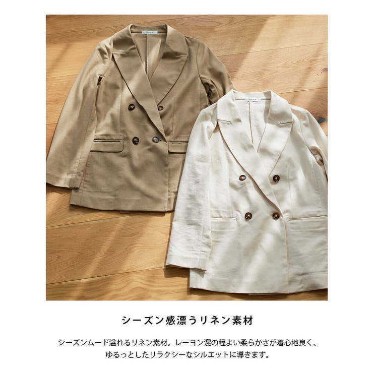 ダブルブレストリネンジャケット ジャケット ダブルブレスト ダブルブレストリネンジャケット ジャケット ダブルブレスト