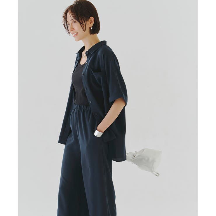 最大10%OFFクーポン ジョーゼットハーフスリーブシャツ シャツ[品番 RASW トップス