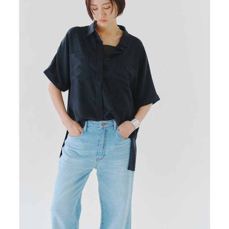 ジョーゼットハーフスリーブシャツ RASW シャツ[品番