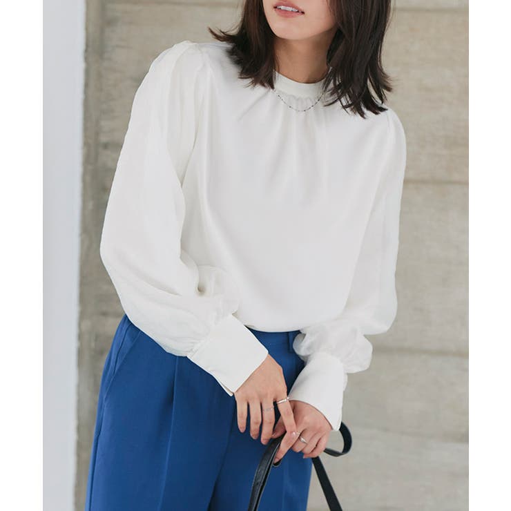 オフホワイト | 2wayオーガンジースリーブブラウス ブラウス 2way | Pierrot