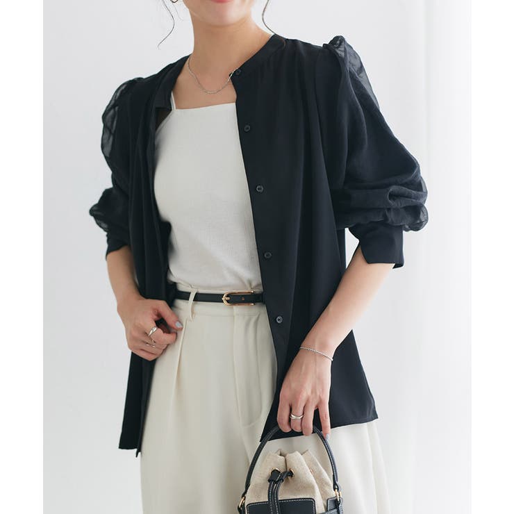 2wayオーガンジースリーブブラウス ブラウス 2way | Pierrot | 詳細画像27 