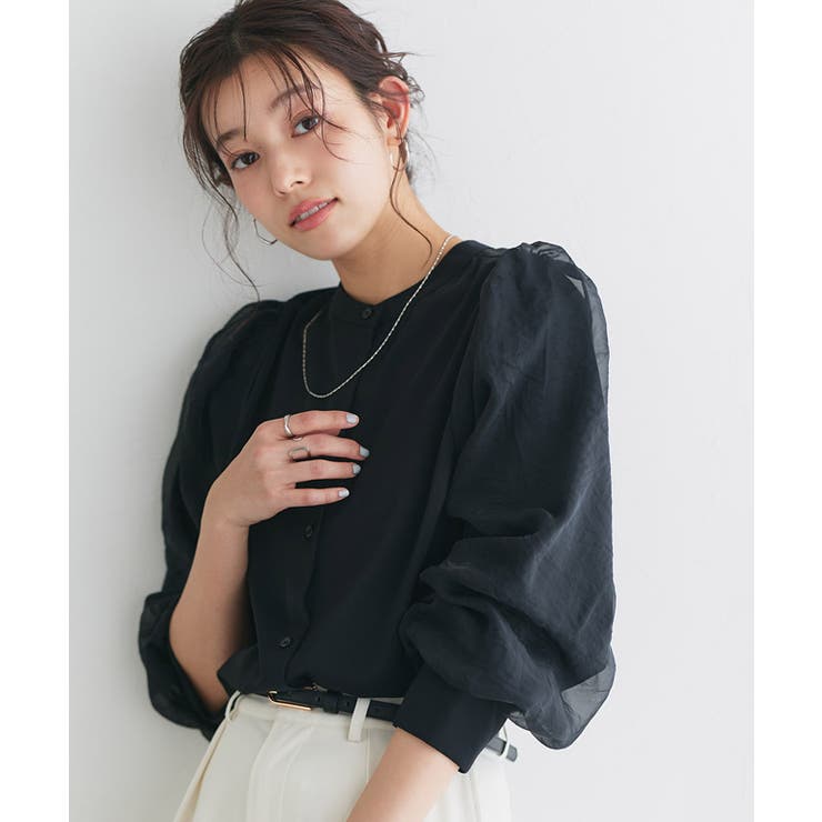 2wayオーガンジースリーブブラウス ブラウス 2way | Pierrot | 詳細画像30 