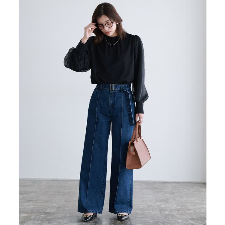 2wayオーガンジースリーブブラウス ブラウス 2way | Pierrot | 詳細画像32 