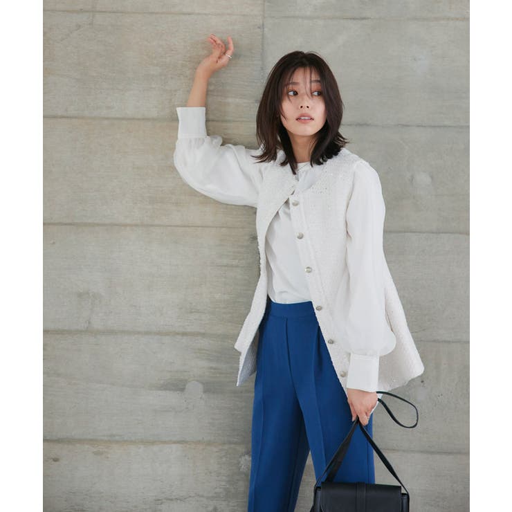 2wayオーガンジースリーブブラウス ブラウス 2way | Pierrot | 詳細画像22 