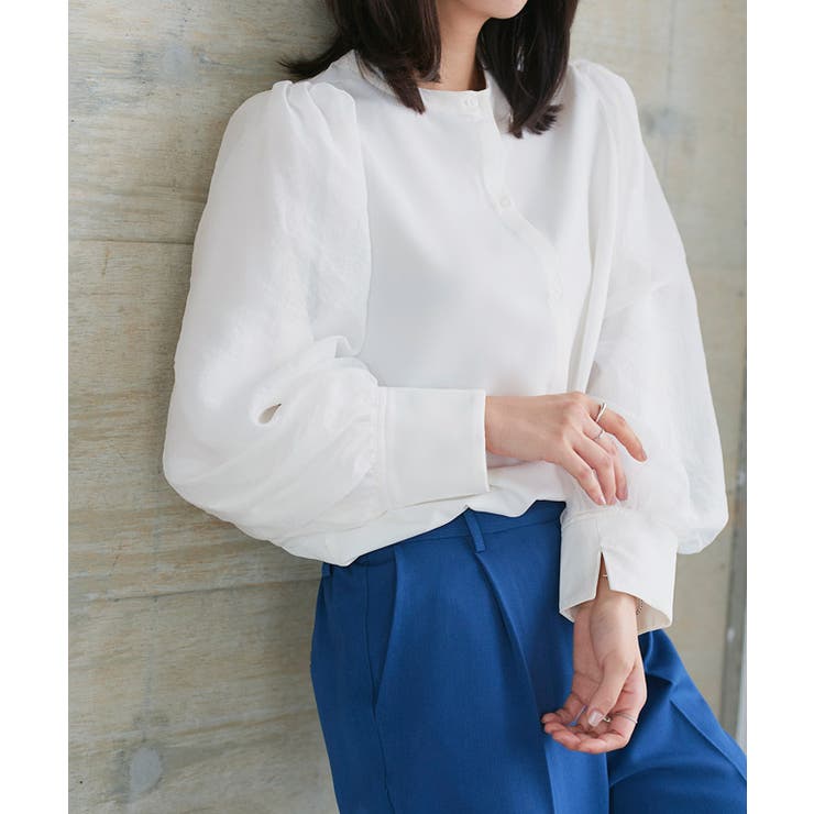 2wayオーガンジースリーブブラウス ブラウス 2way | Pierrot | 詳細画像23 