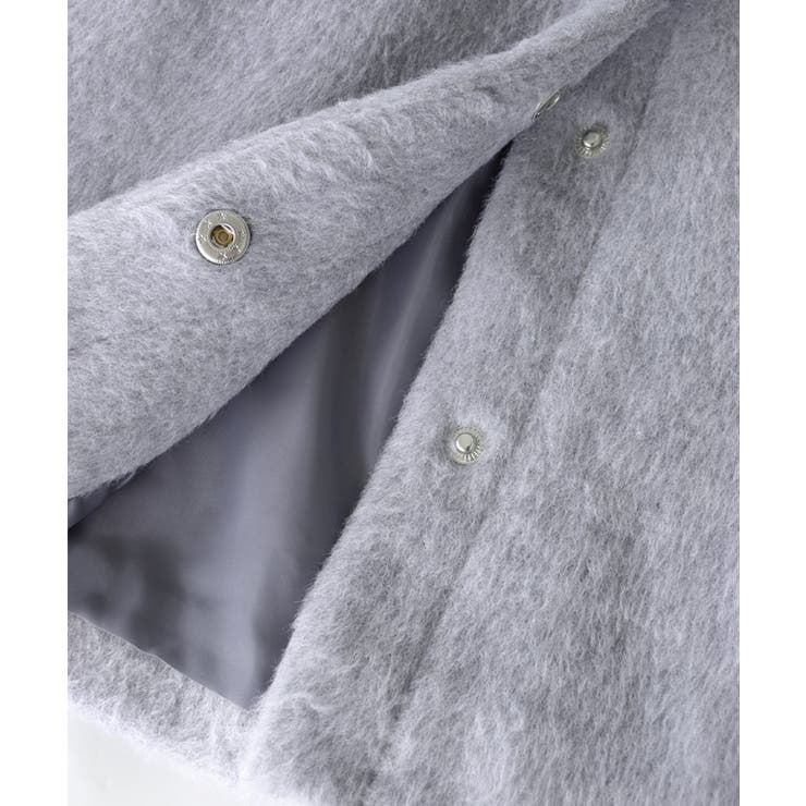 ノーカラーペプラムシャギーコート コート シャギー[品番：PRTW0005170]｜Pierrot（ピエロ）のレディース ファッション通販｜SHOPLIST（ショップリスト）