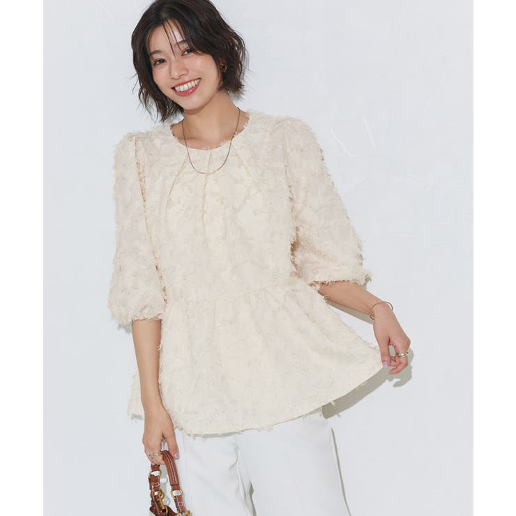 華やか 長袖ブラウス＆ひざ下フレアスカート 華やか 長袖ブラウス＆ひざ下フレアスカート 華やか 長袖