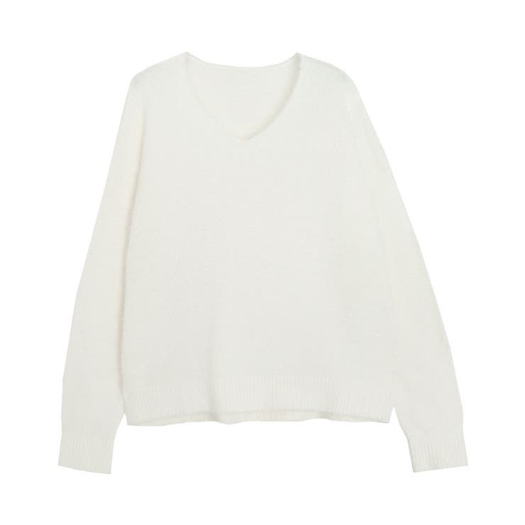 オフホワイト | 選べるショートシャギーニット ニット シャギー | Pierrot