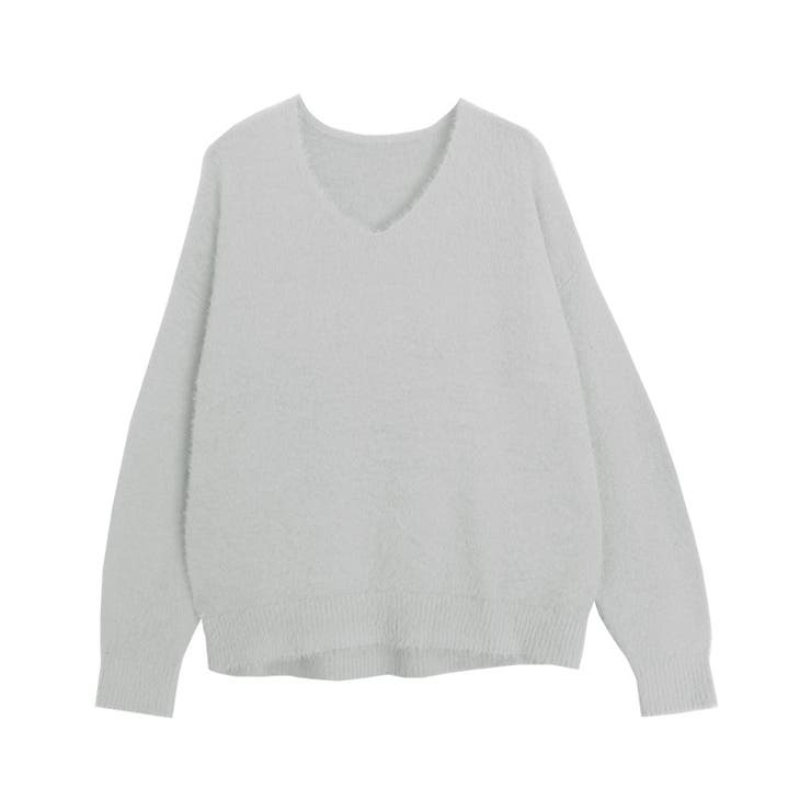 ライトグレー | 選べるショートシャギーニット ニット シャギー | Pierrot