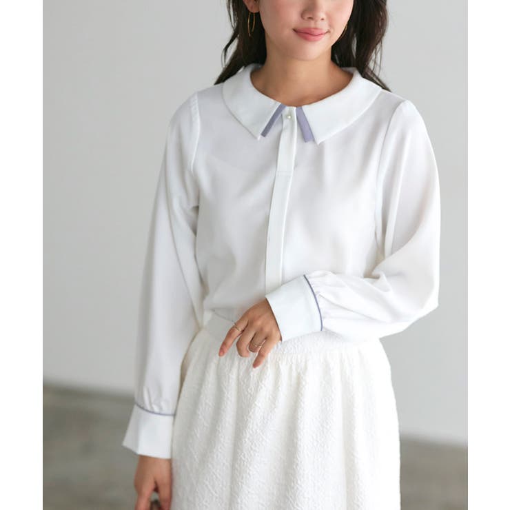 重ね襟風デザインブラウス ブラウス 重ね襟風デザイン | Pierrot | 詳細画像27 
