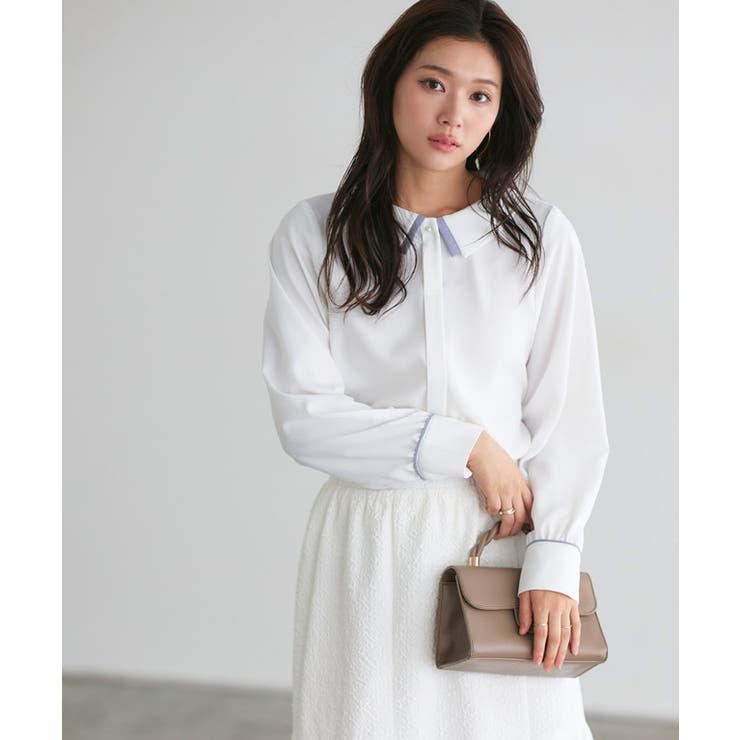 重ね襟風デザインブラウス ブラウス 重ね襟風デザイン | Pierrot | 詳細画像29 