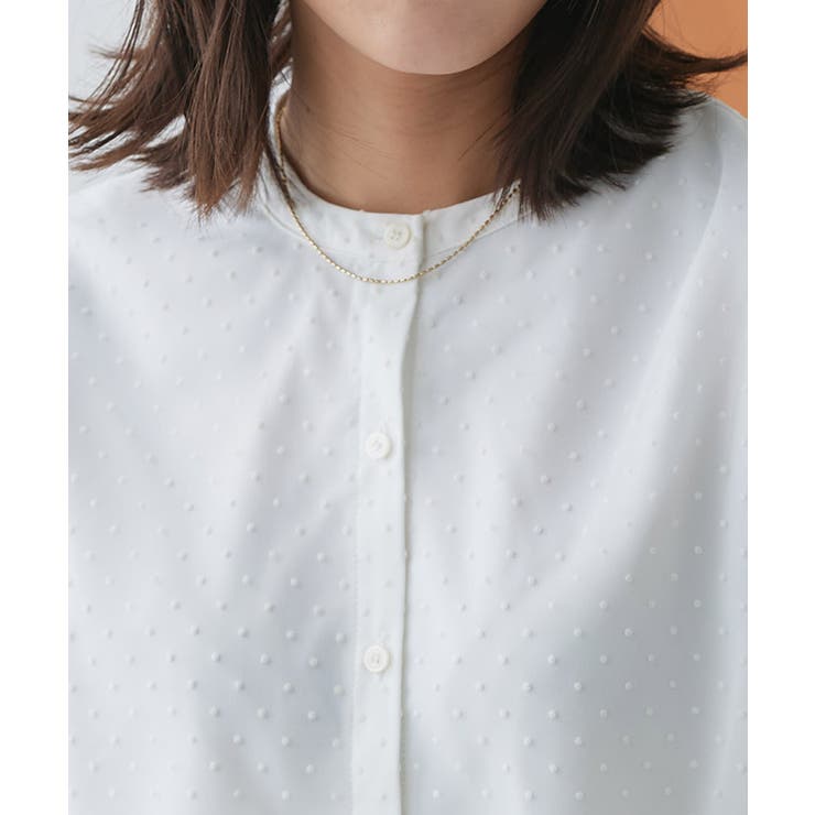 フロッキードットチュールパフブラウス ブラウス ドット | Pierrot | 詳細画像4 