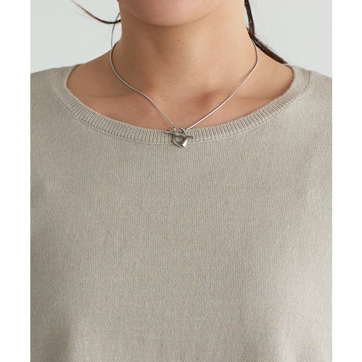 ネックが選べるコットンミックスオーバーニット ニット 綿混 | Pierrot | 詳細画像6 