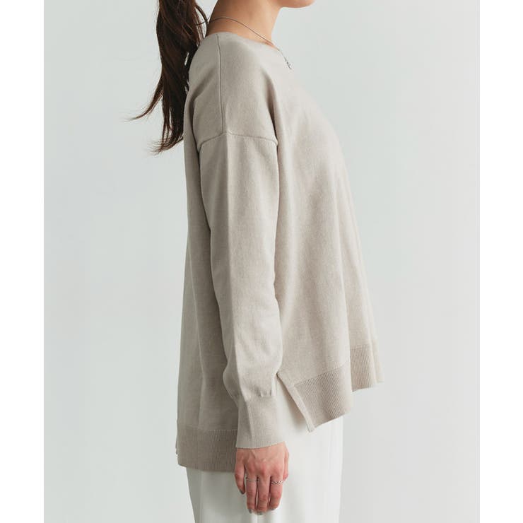 ネックが選べるコットンミックスオーバーニット ニット 綿混 | Pierrot | 詳細画像9 